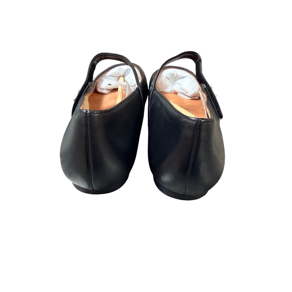 Vionic Mary Jane Womens 10 Black Alameda Leather Square Toe Orthotic Flat Shoe - Picture 5 of 9